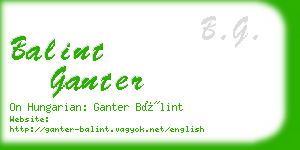 balint ganter business card